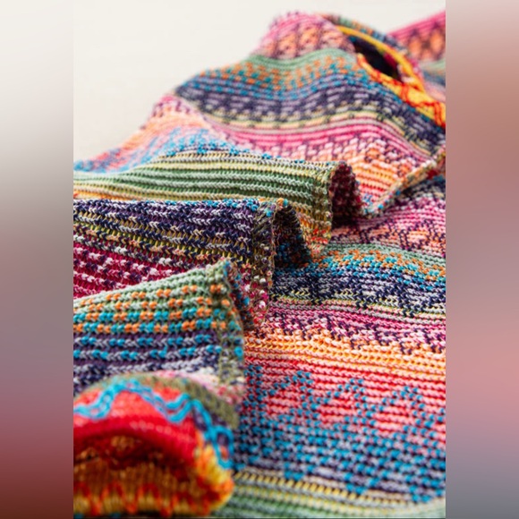 NWT Multicolored Ethnic Wavy Pattern Round Neck Sleeveless Tank Top S M L X L - Picture 13 of 13